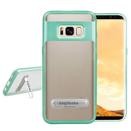 For Galaxy S8 + / G955 6.2 inch Color 2 in 1 (Carbon Fiber + TPU) with Holder Protective Cover Case