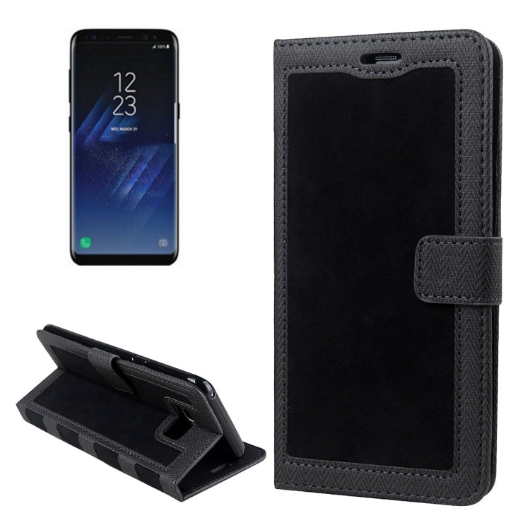 For Galaxy S8 Contrast Color Retro Denim Texture Style Horizontal Flip Leather Case with Holder & Card Slots