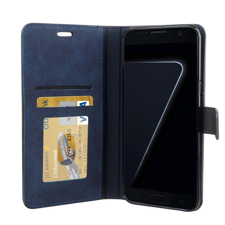For Galaxy S8 Contrast Color Retro Denim Texture Style Horizontal Flip Leather Case with Holder & Card Slots