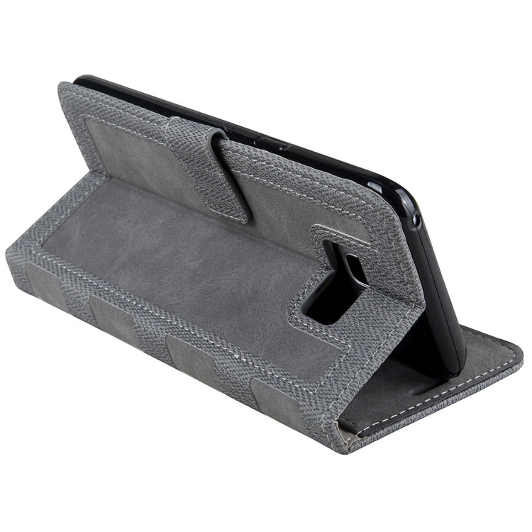 For Galaxy S8 + / G955 Contrast Color Retro Denim Texture Style Horizontal Flip Leather Case with Holder & Card Slots