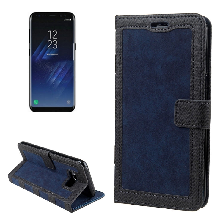 For Galaxy S8 + / G955 Contrast Color Retro Denim Texture Style Horizontal Flip Leather Case with Holder & Card Slots