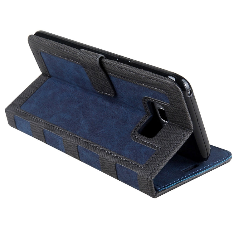 For Galaxy S8 + / G955 Contrast Color Retro Denim Texture Style Horizontal Flip Leather Case with Holder & Card Slots