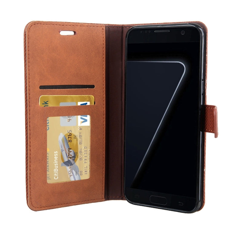 For Galaxy S8 + / G955 Contrast Color Retro Denim Texture Style Horizontal Flip Leather Case with Holder & Card Slots