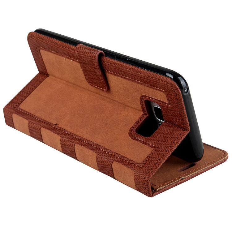 For Galaxy S8 + / G955 Contrast Color Retro Denim Texture Style Horizontal Flip Leather Case with Holder & Card Slots