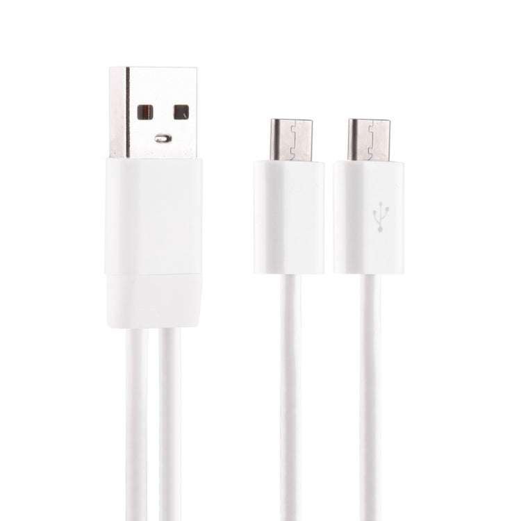 1m 2 USB-C / Type-C Ports to USB 2.0 Sync Data / Charger Spring Coiled Cable, For Galaxy S8 & S8 + / LG G6 / Huawei P10 & P10 Plus / Xiaomi Mi6 & Max 2 and other Smartphones(White)