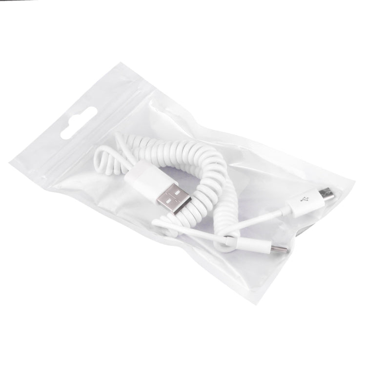 1m USB-C / Type-C & Micro USB to USB 2.0 Sync Data / Charger Spring Coiled Cable, For Galaxy S8 & S8 + / LG G6 / Huawei P10 & P10 Plus / Xiaomi Mi6 & Max 2 and other Smartphones(White)
