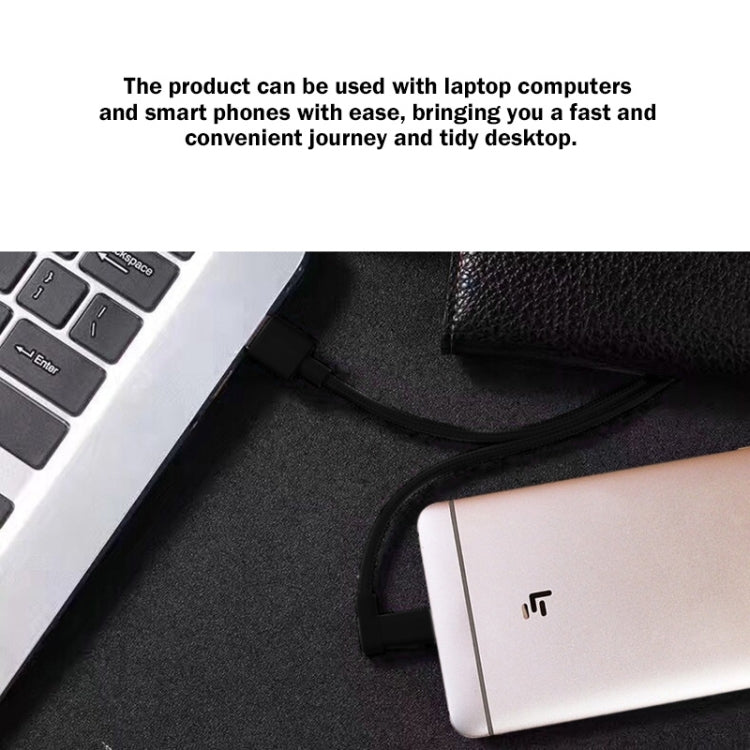 1.2m 2A 90 Copper Wires Woven Elbow USB-C / Type-C 3.1 to USB 2.0 Data / Charger Cable