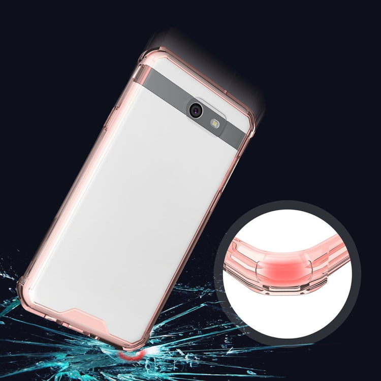 For Galaxy J7 (2017) / J730 (US Version) Shockproof Acrylic + TPU Transparent Armor Protective Case