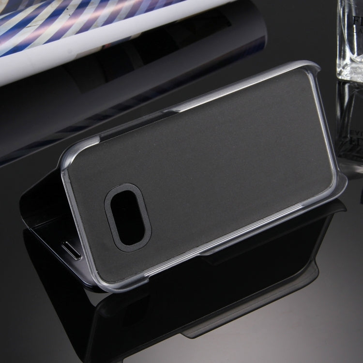 For Galaxy A3 (2017) / A320 Electroplating Mirror Horizontal Flip Leather Case with Holder