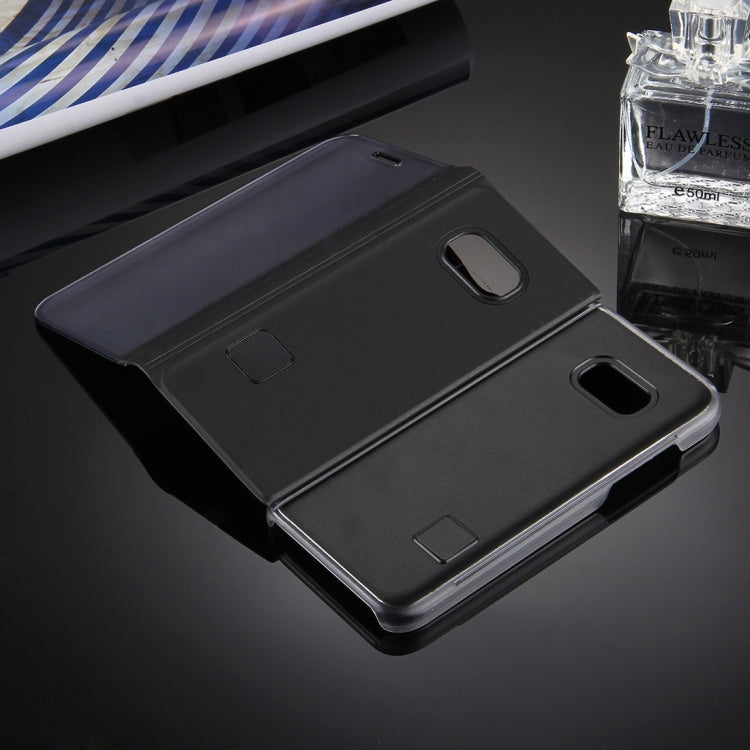 For Galaxy A3 (2017) / A320 Electroplating Mirror Horizontal Flip Leather Case with Holder
