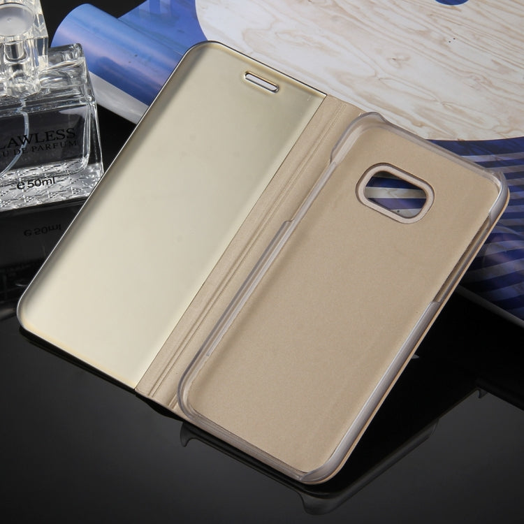 For Galaxy A3 (2017) / A320 Electroplating Mirror Horizontal Flip Leather Case with Holder