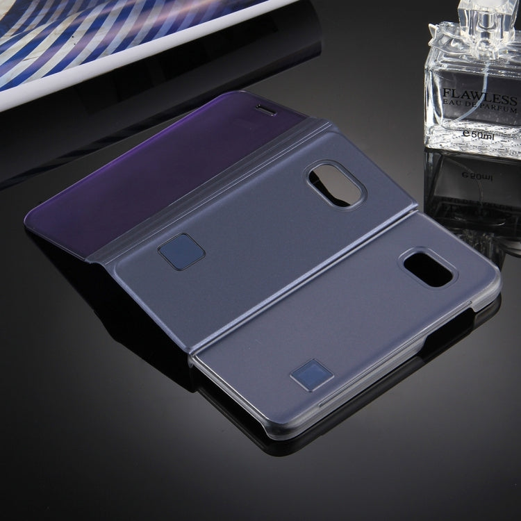 For Galaxy A3 (2017) / A320 Electroplating Mirror Horizontal Flip Leather Case with Holder