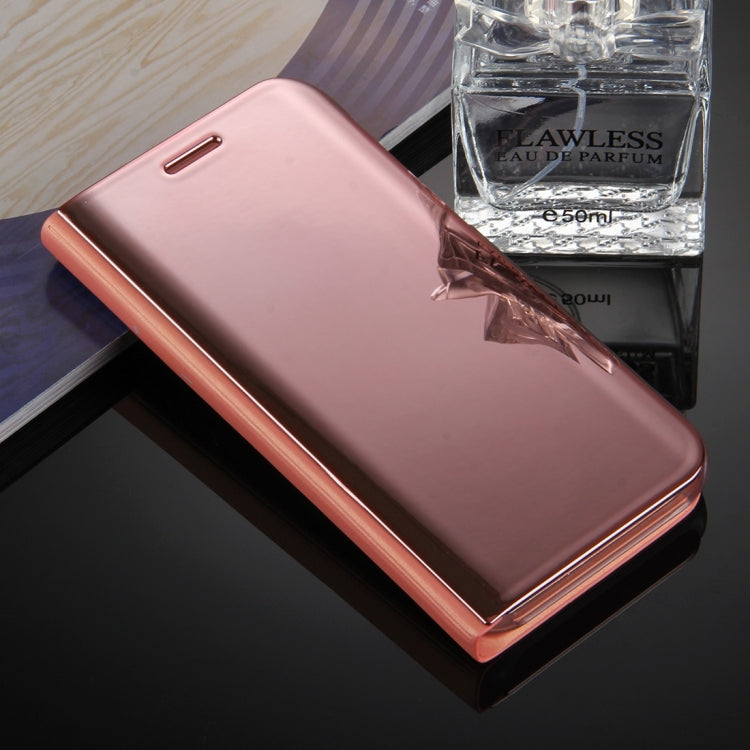 For Galaxy A3 (2017) / A320 Electroplating Mirror Horizontal Flip Leather Case with Holder