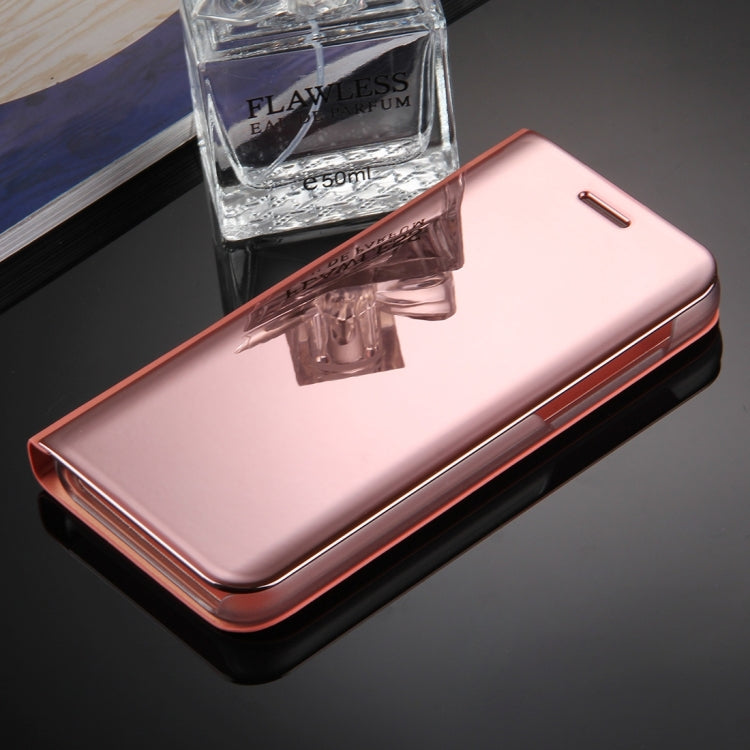 For Galaxy A3 (2017) / A320 Electroplating Mirror Horizontal Flip Leather Case with Holder