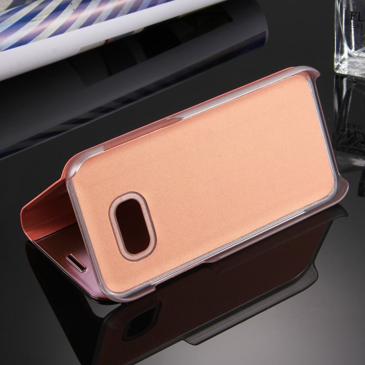 For Galaxy A5 (2017) / A520 Electroplating Mirror Horizontal Flip Leather Case with Holder
