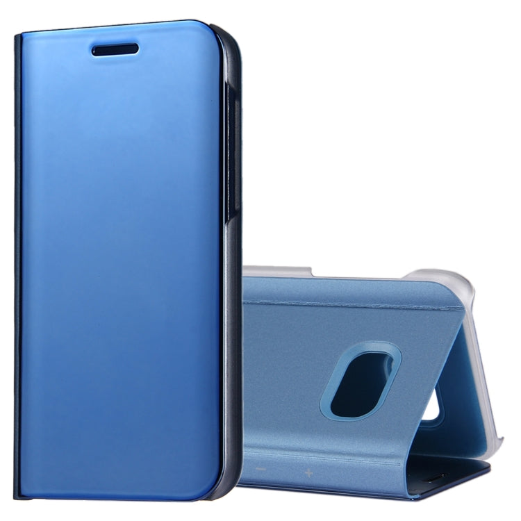For Galaxy A7 (2017) / A720 Electroplating Mirror Horizontal Flip Leather Case with Holder