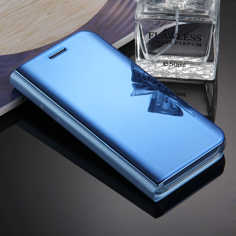 For Galaxy A7 (2017) / A720 Electroplating Mirror Horizontal Flip Leather Case with Holder