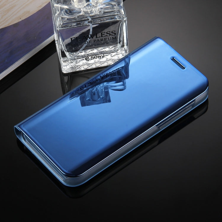 For Galaxy A7 (2017) / A720 Electroplating Mirror Horizontal Flip Leather Case with Holder