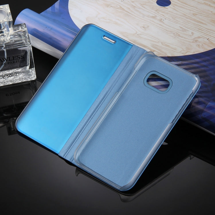 For Galaxy A7 (2017) / A720 Electroplating Mirror Horizontal Flip Leather Case with Holder