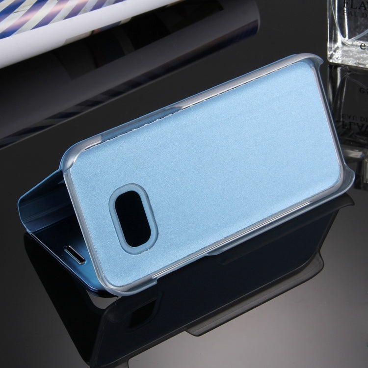 For Galaxy A7 (2017) / A720 Electroplating Mirror Horizontal Flip Leather Case with Holder