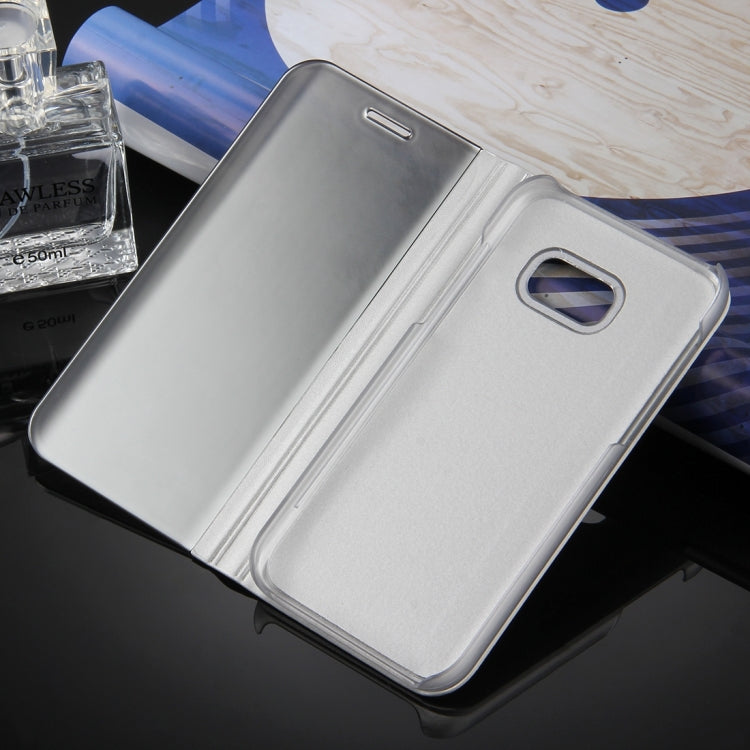 For Galaxy A7 (2017) / A720 Electroplating Mirror Horizontal Flip Leather Case with Holder