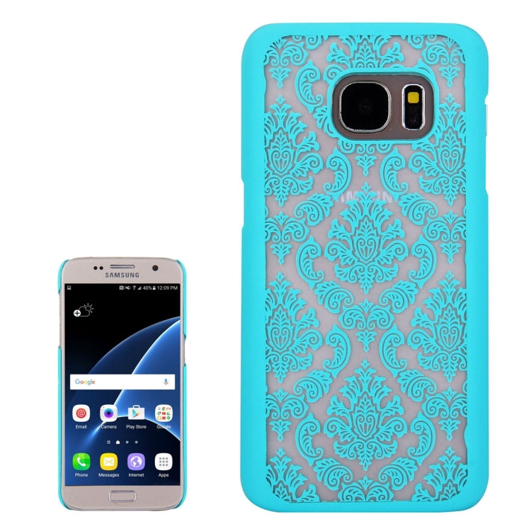 For Galaxy S7 / G930 Retro Palace Embossed Flowers Pattern Protective Hard Case