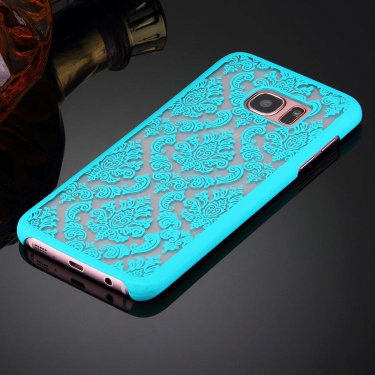 For Galaxy S7 / G930 Retro Palace Embossed Flowers Pattern Protective Hard Case