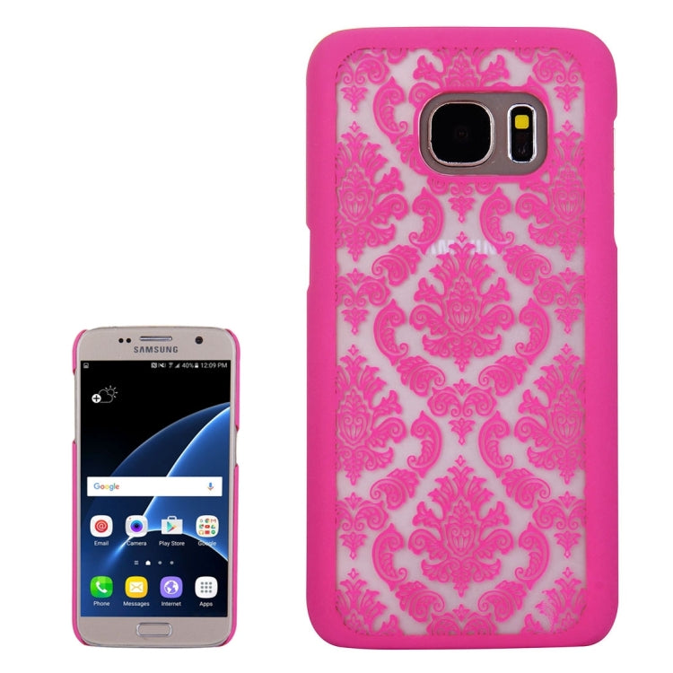 For Galaxy S7 / G930 Retro Palace Embossed Flowers Pattern Protective Hard Case