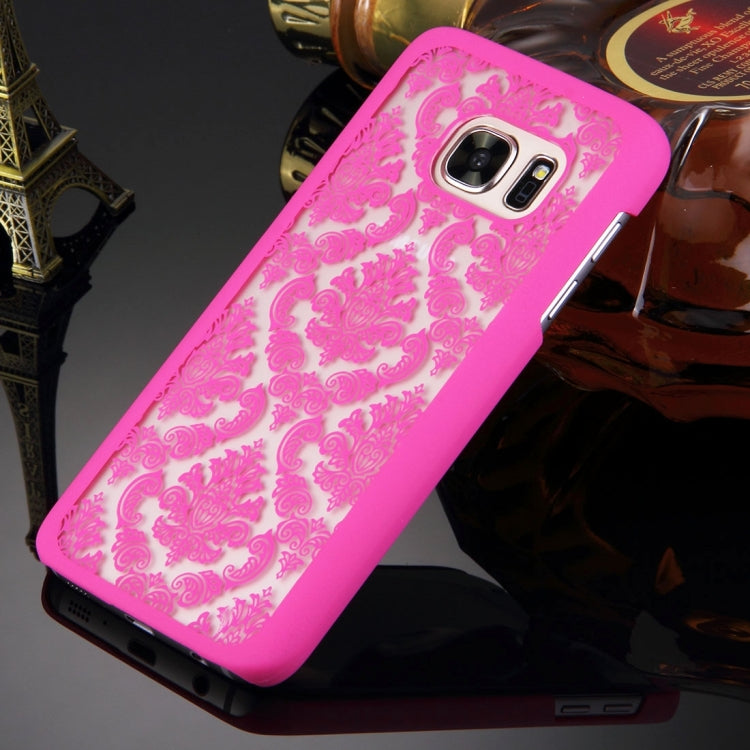 For Galaxy S7 / G930 Retro Palace Embossed Flowers Pattern Protective Hard Case