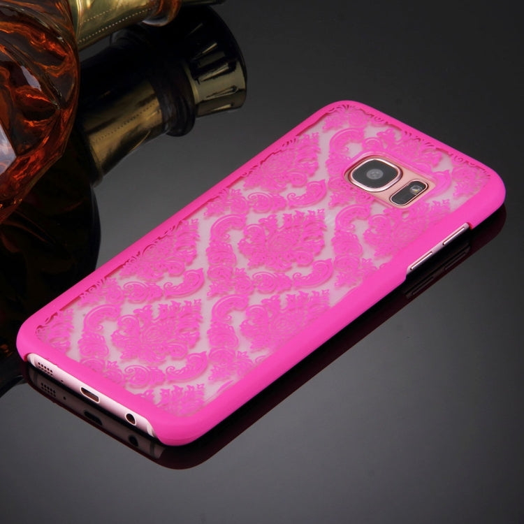 For Galaxy S7 / G930 Retro Palace Embossed Flowers Pattern Protective Hard Case
