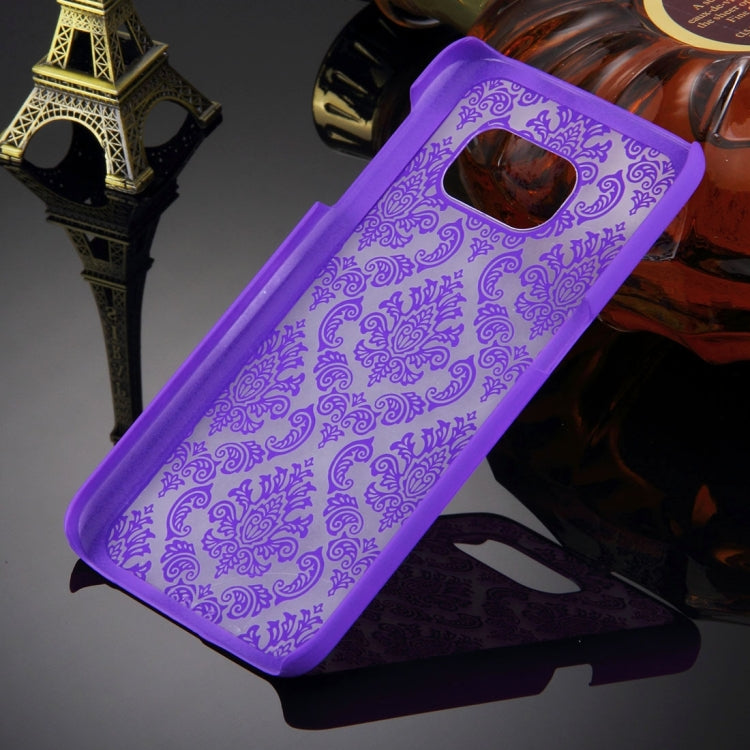 For Galaxy S7 / G930 Retro Palace Embossed Flowers Pattern Protective Hard Case