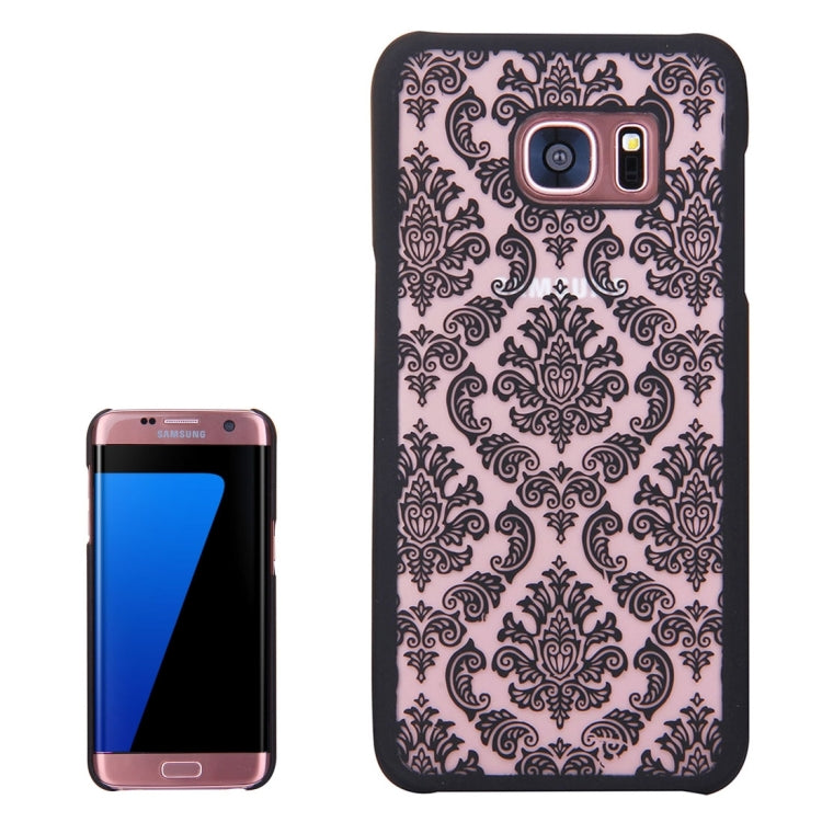 For Galaxy S7 Edge / G935 Retro Palace Embossed Flowers Pattern Protective Hard Case