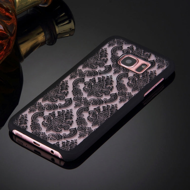For Galaxy S7 Edge / G935 Retro Palace Embossed Flowers Pattern Protective Hard Case