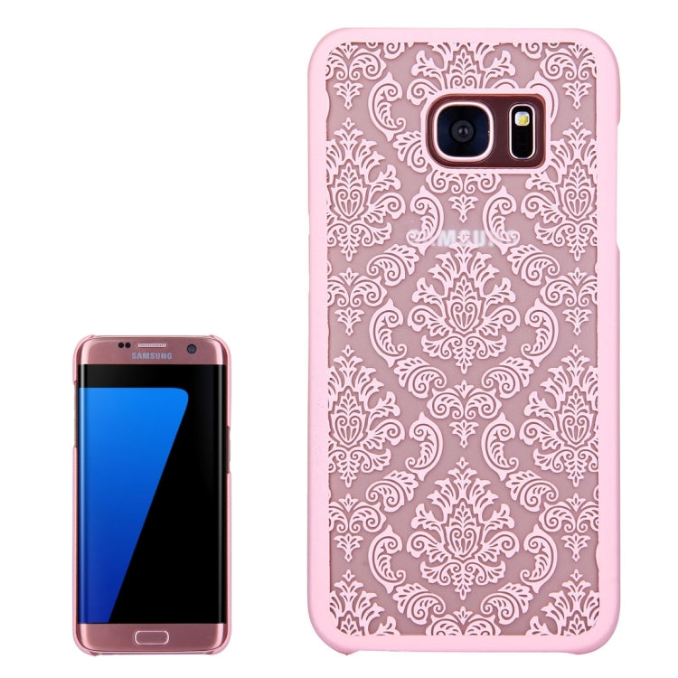 For Galaxy S7 Edge / G935 Retro Palace Embossed Flowers Pattern Protective Hard Case