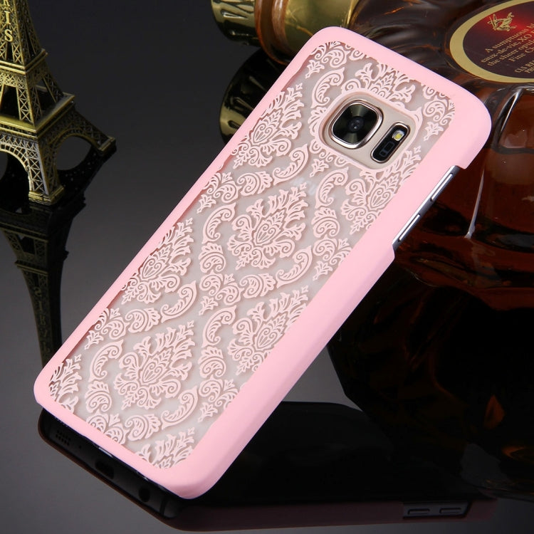 For Galaxy S7 Edge / G935 Retro Palace Embossed Flowers Pattern Protective Hard Case