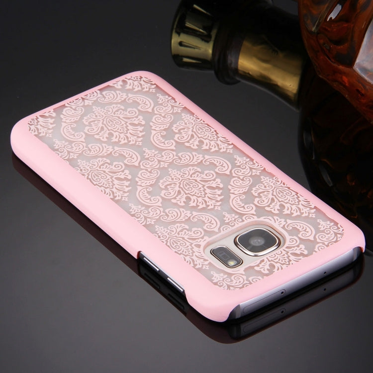 For Galaxy S7 Edge / G935 Retro Palace Embossed Flowers Pattern Protective Hard Case