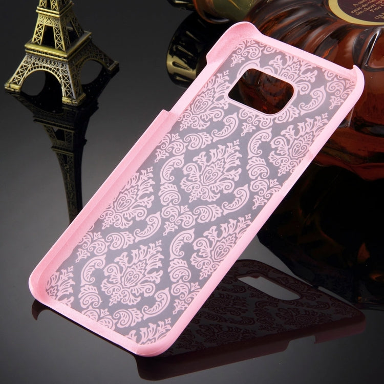 For Galaxy S7 Edge / G935 Retro Palace Embossed Flowers Pattern Protective Hard Case