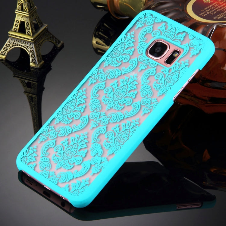 For Galaxy S7 Edge / G935 Retro Palace Embossed Flowers Pattern Protective Hard Case