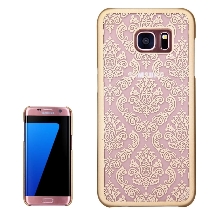 For Galaxy S7 Edge / G935 Retro Palace Embossed Flowers Pattern Protective Hard Case