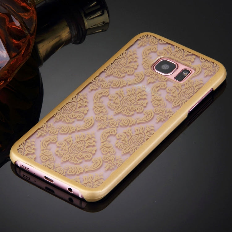 For Galaxy S7 Edge / G935 Retro Palace Embossed Flowers Pattern Protective Hard Case
