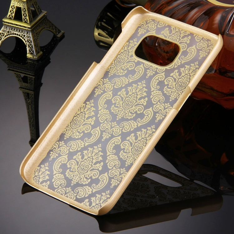 For Galaxy S7 Edge / G935 Retro Palace Embossed Flowers Pattern Protective Hard Case