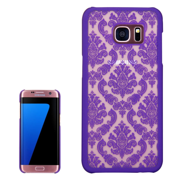 For Galaxy S7 Edge / G935 Retro Palace Embossed Flowers Pattern Protective Hard Case