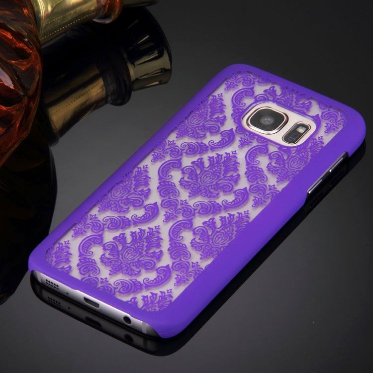 For Galaxy S7 Edge / G935 Retro Palace Embossed Flowers Pattern Protective Hard Case