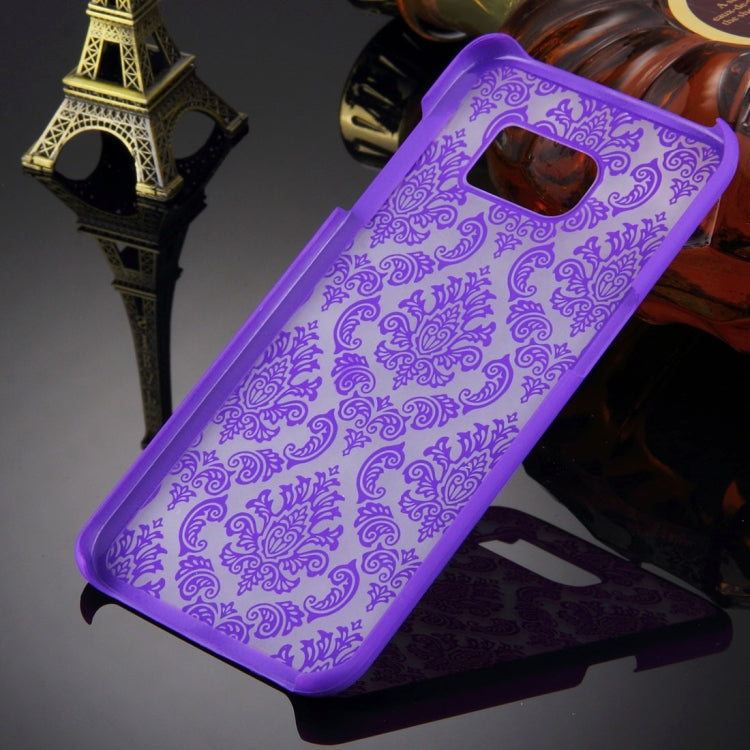 For Galaxy S7 Edge / G935 Retro Palace Embossed Flowers Pattern Protective Hard Case