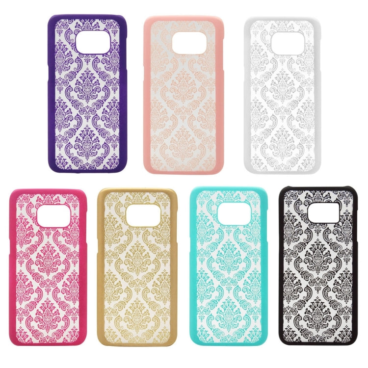 For Galaxy S7 Edge / G935 Retro Palace Embossed Flowers Pattern Protective Hard Case
