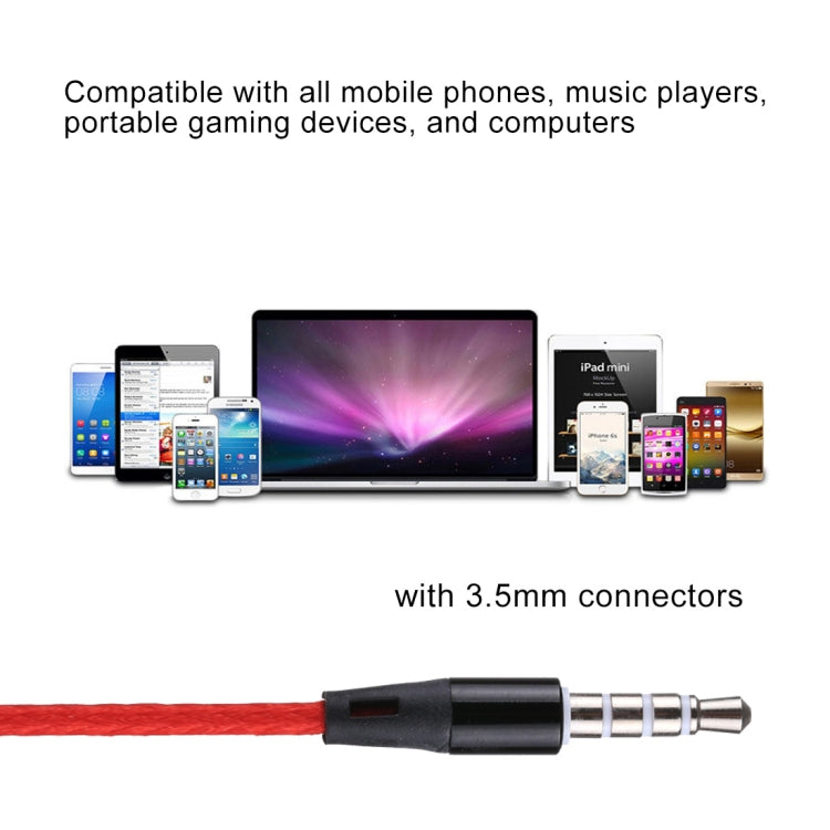 U-26 1.2m Bass Stereo Sound In-ear Wire Control Earphone with Mic, For iPhone, iPad, Galaxy, Huawei, Xiaomi, LG, HTC and Other Smartphones