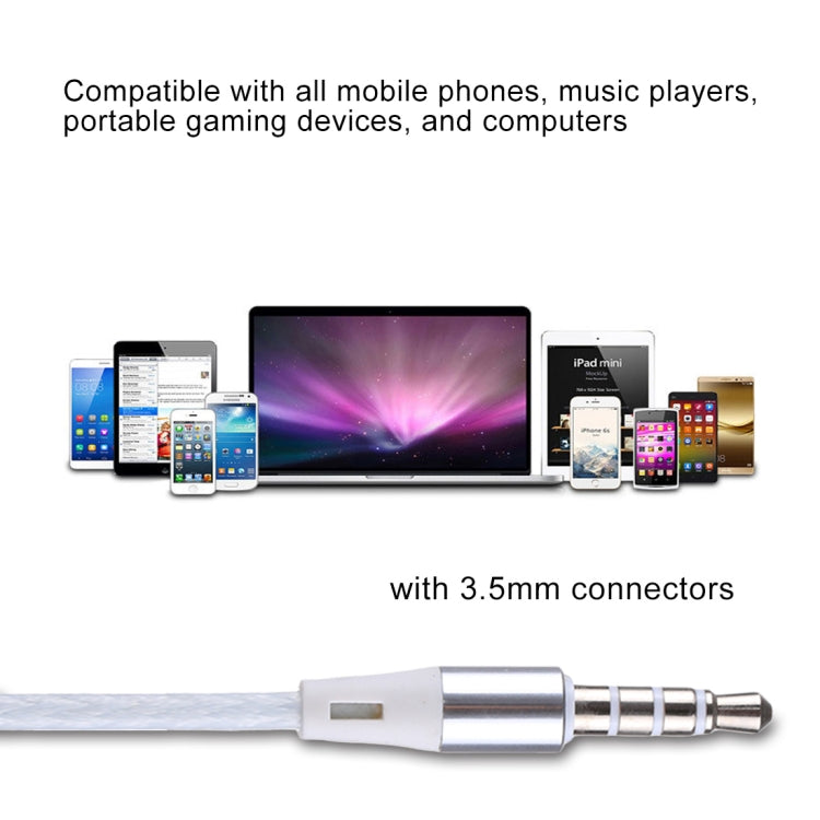 U-26 1.2m Bass Stereo Sound In-ear Wire Control Earphone with Mic, For iPhone, iPad, Galaxy, Huawei, Xiaomi, LG, HTC and Other Smartphones