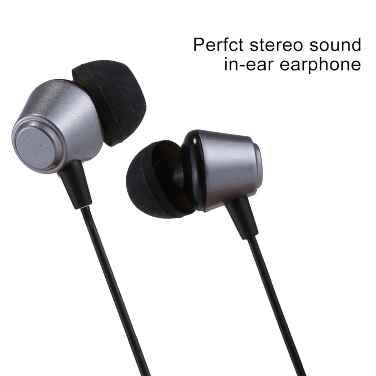 U-18 1.2m Bass Stereo Sound In-ear Wire Control Earphone, For iPhone, iPad, Galaxy, Huawei, Xiaomi, LG, HTC and Other Smartphones(Silver)