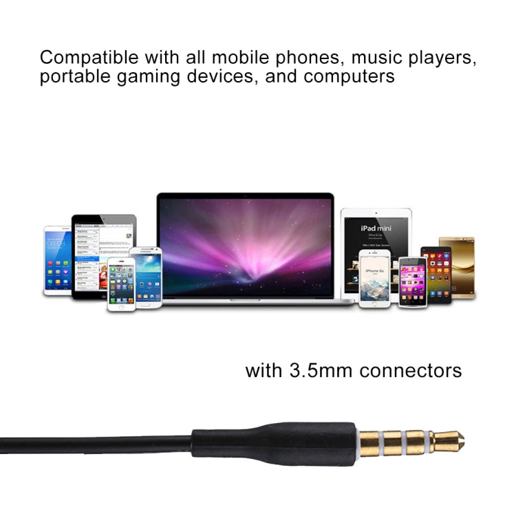 U-18 1.2m Bass Stereo Sound In-ear Wire Control Earphone, For iPhone, iPad, Galaxy, Huawei, Xiaomi, LG, HTC and Other Smartphones(Silver)