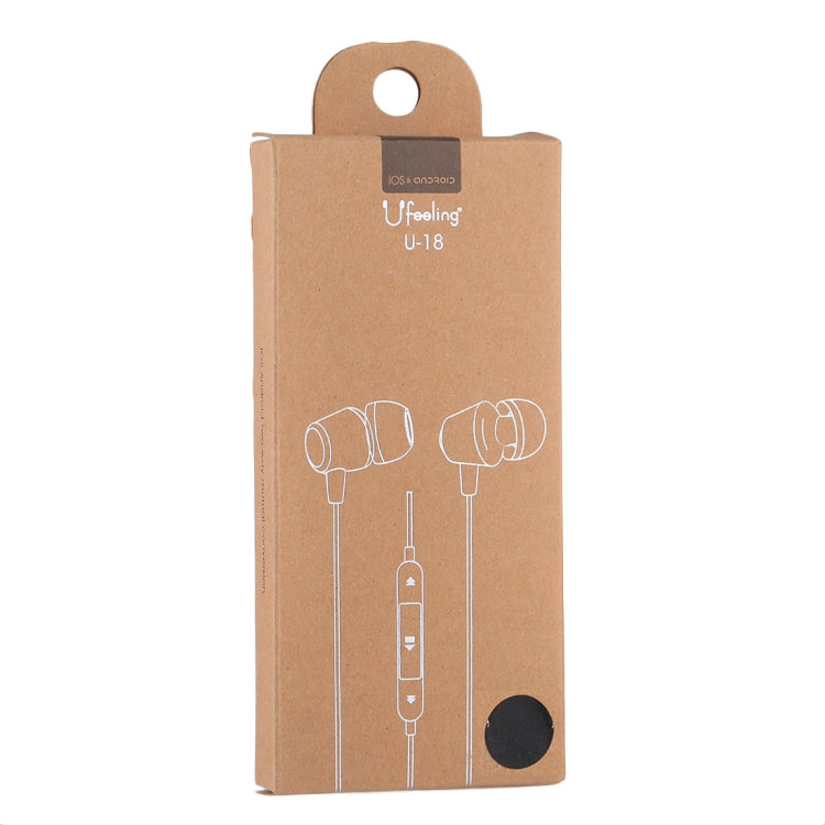 U-18 1.2m Bass Stereo Sound In-ear Wire Control Earphone, For iPhone, iPad, Galaxy, Huawei, Xiaomi, LG, HTC and Other Smartphones(Silver)
